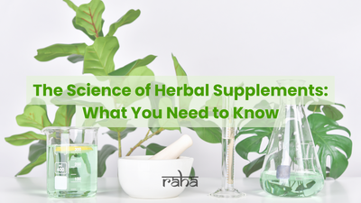 Elevate your well-being naturally. Explore the science of herbal supplements with Raha!